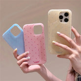 Korean Cute Polka Dot Macaron Color Phone Case